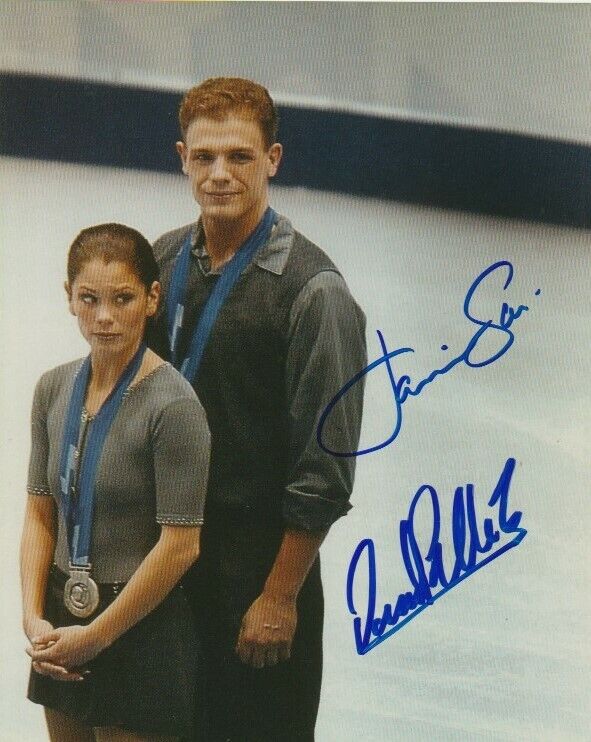 JAMIE SALE & DAVID PELLETIER SIGNED 2002 OLYMPICS FIGURE SKATING 8x10 Photo Poster painting!