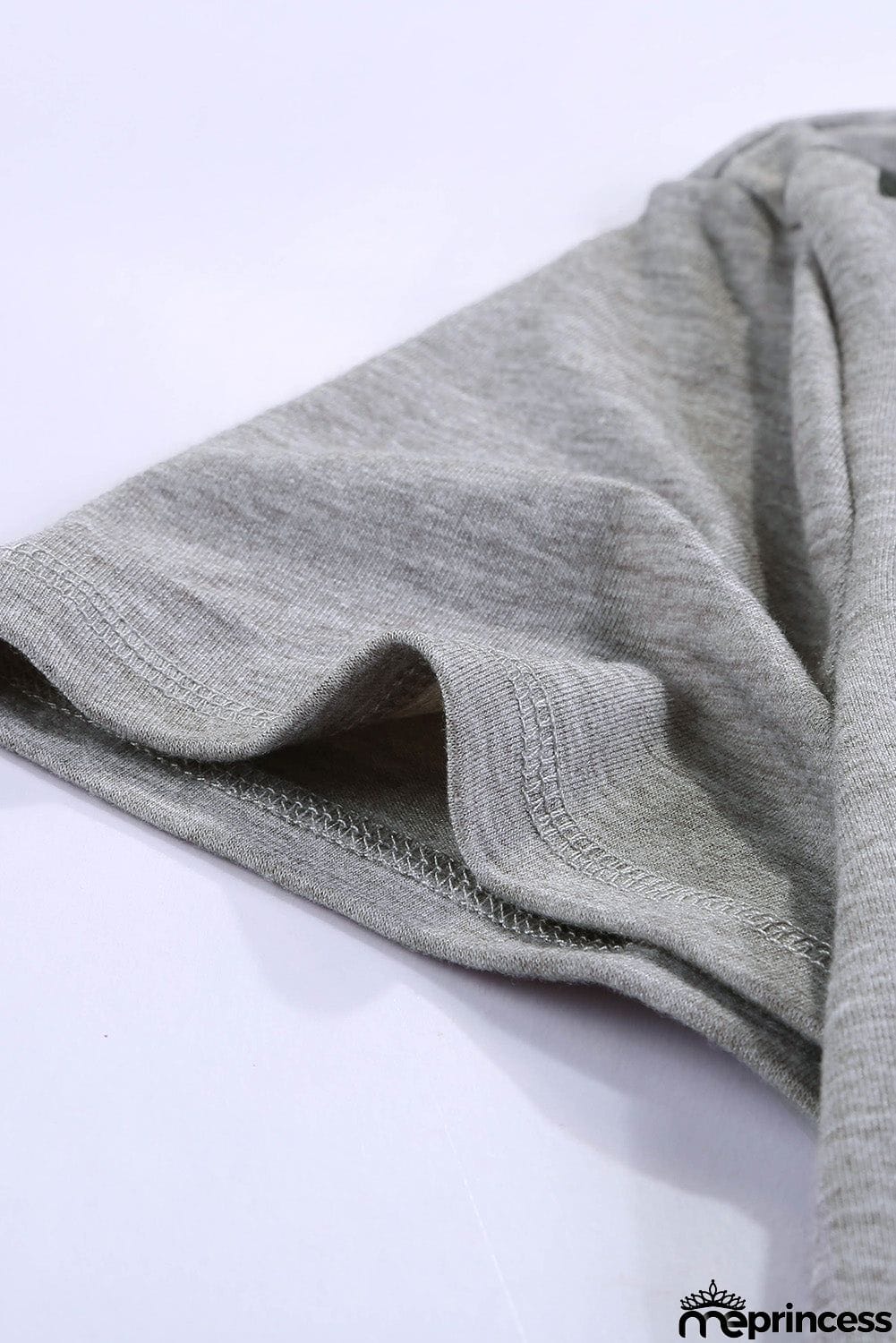 V Neck Stars Print Gray T-shirt