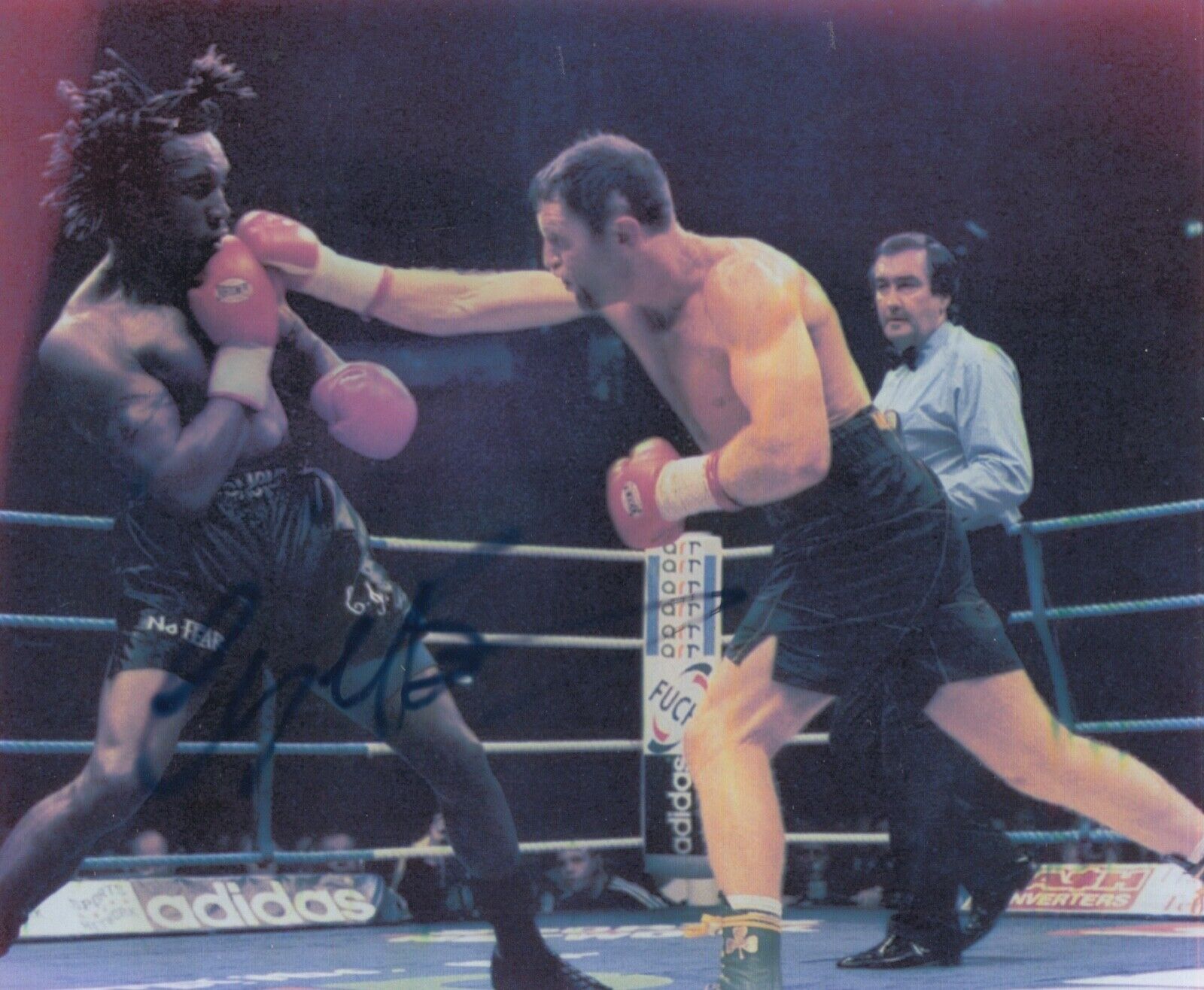 Nigel Benn Hand Signed 10x8 Photo Poster painting Boxing Autograph