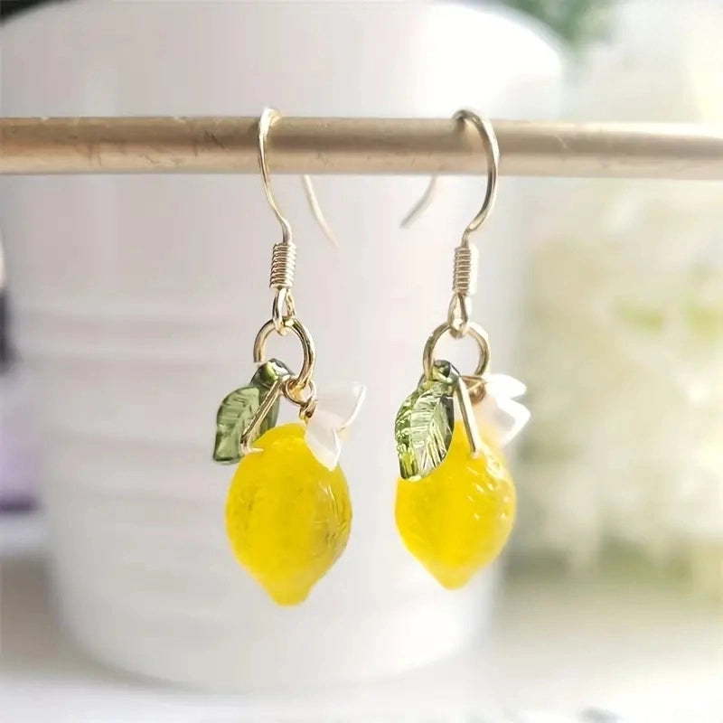 Popular Flower Earrings Chinese Advanced Color Creative Ear Hook Fresh Sweet Vitality Plant Pendant Jewelry