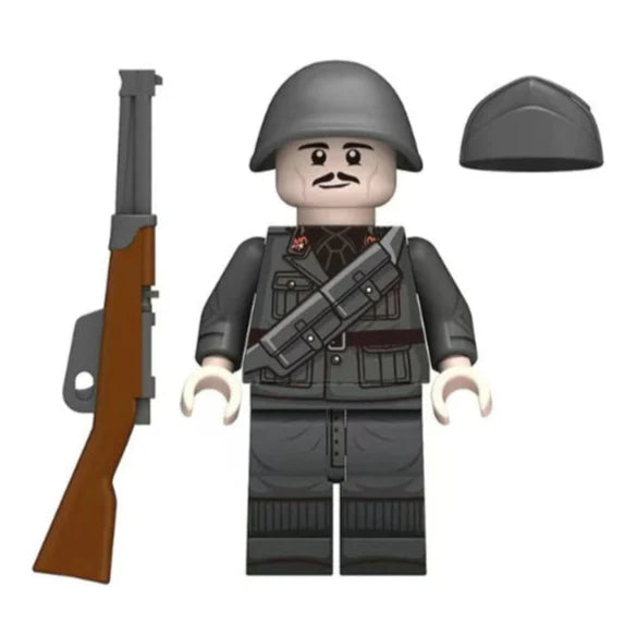 WW2 Italian Infantry Soldier (Carcano) Custom Military Minifigure Minifigure Bricks monstertoys