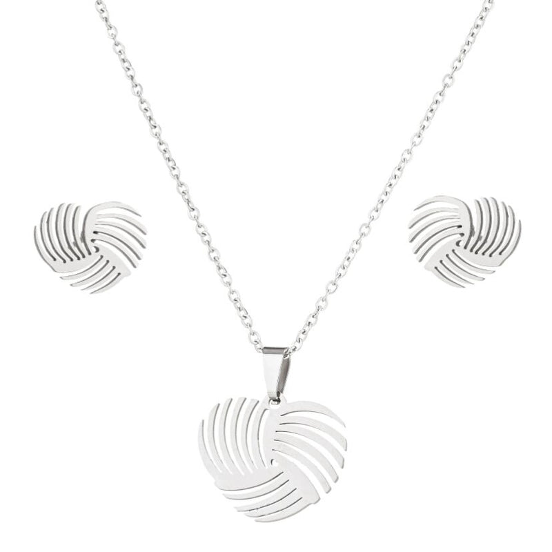 1 Set Minimalist Geometric Stainless Steel Titanium Steel Plating Earrings Necklace