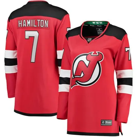 Women's New Jersey Devils #7 Dougie Hamilton  Red Player Jersey