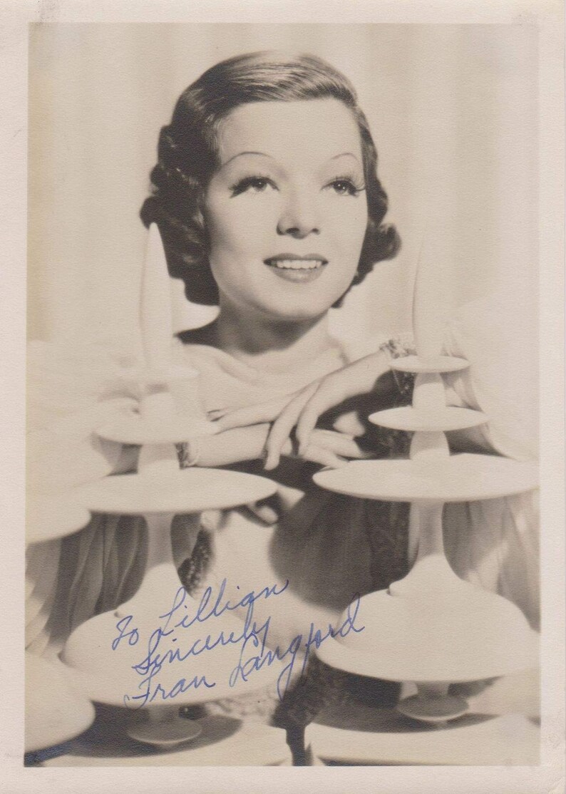 Frances Langford (d. 2005) Signed Autographed Vintage 5x7 Photo Poster painting - COA Matching Holograms