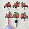 8Pcs Diamond Painting Christmas Little Red Car Hanging Hooks