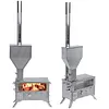 [US Local Warehouse] Hot Tent Stove with Chimney Pipe Portable Camp Stove with Oven Burning Fireplace for Outdoor Heating & Cooking Ice Fishing Hunting (Conventional)