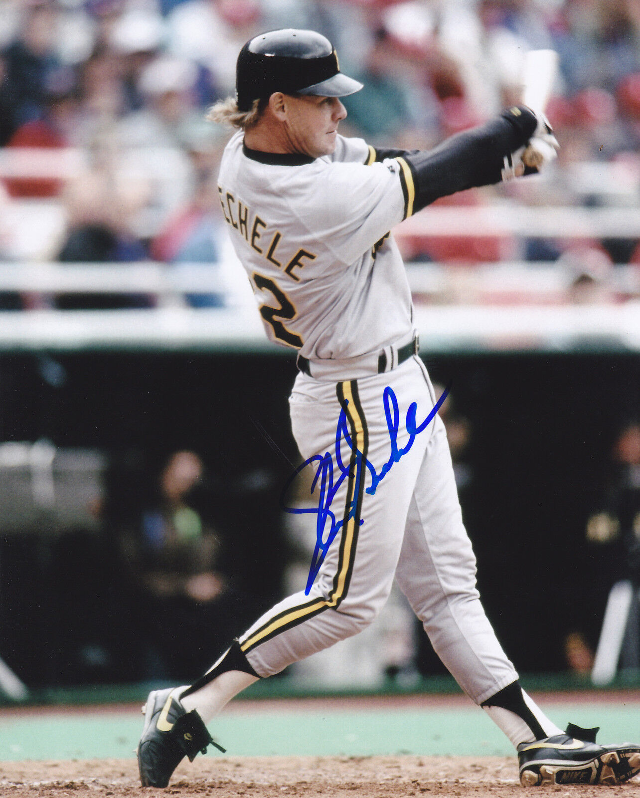 STEVE BUECHELE PITTSBURGH PIRATES ACTION SIGNED 8x10