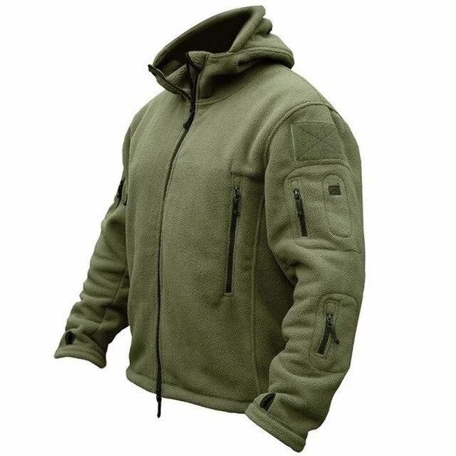 Military Fleece Tactical Jacket Solid Casual Hooded Jacket Army Zipper Coat Outdoor Thermal Ventilation Sports Polar Clothes