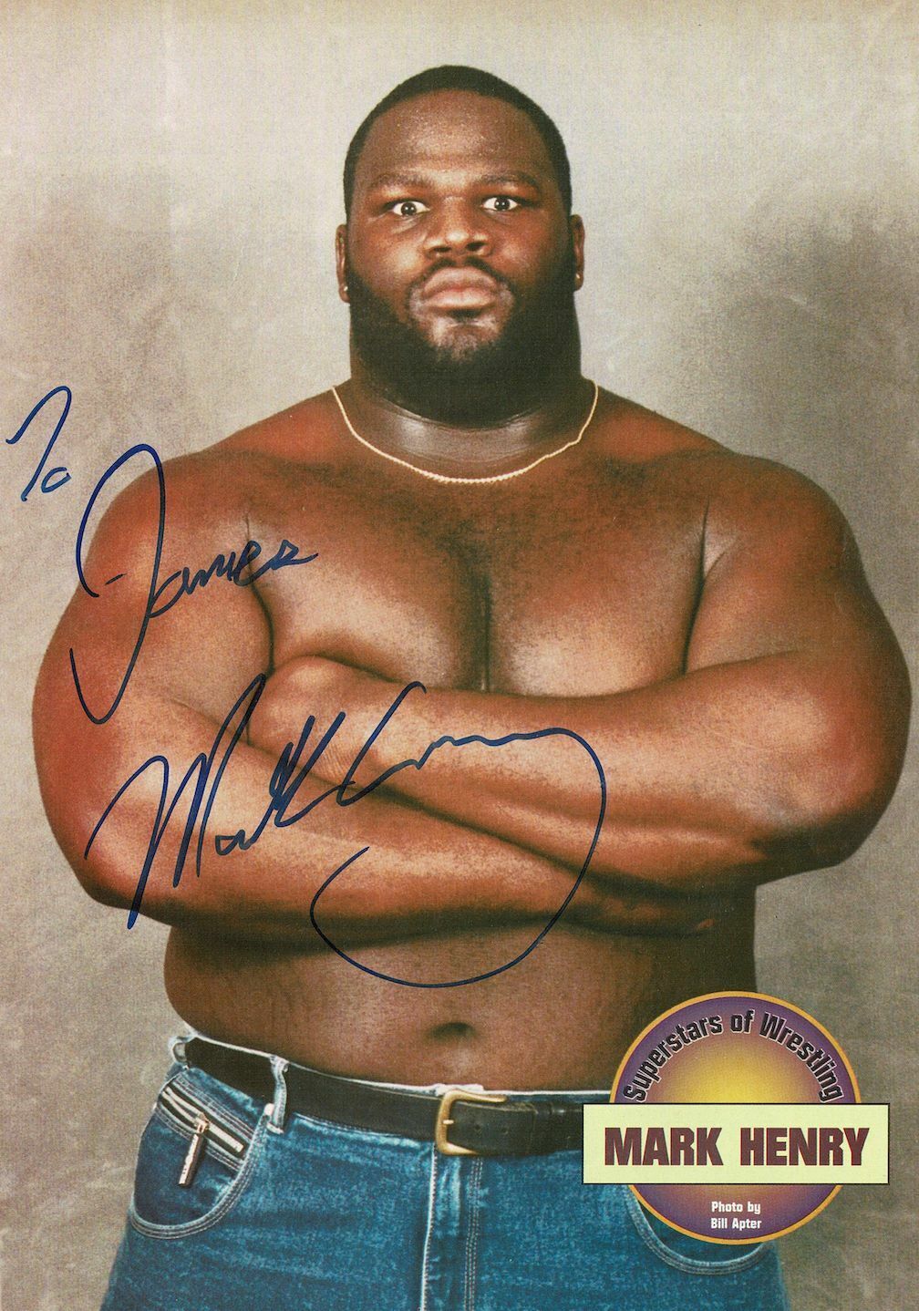 Mark Henry signed autographed magazine Photo Poster painting! AMCo! 13445