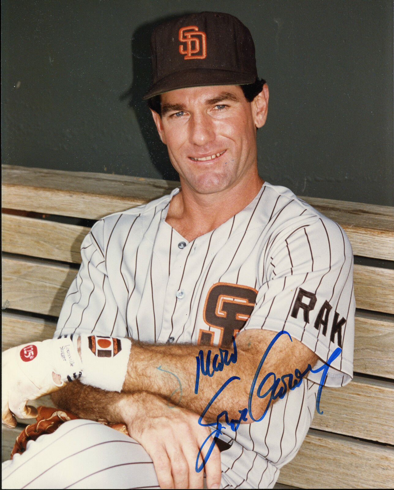 STEVE GARVEY Authentic Autograph Hand-Signed SAN DIEGO PADRES 8x10 Photo Poster painting