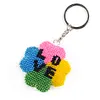 LOVE Beaded Counted Cross Stitch Ornament Kit Cross Stitch Bead Keychain 