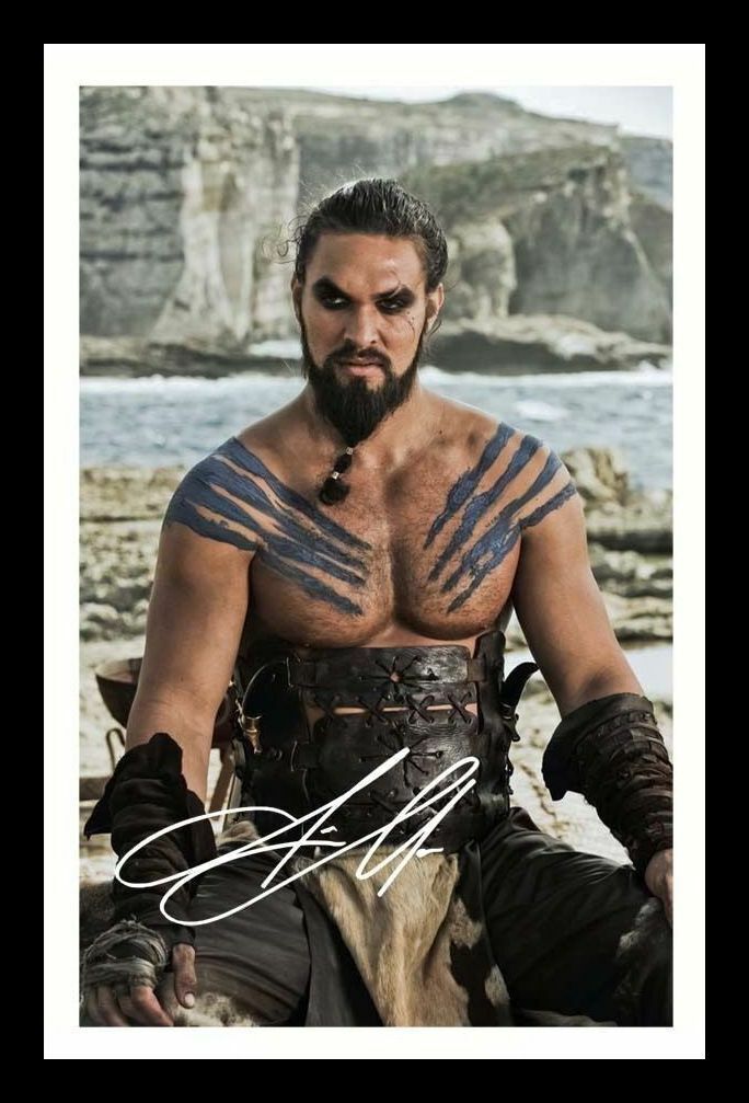 Jason Momoa - Game Of Thrones Autograph Signed & Framed Photo Poster painting