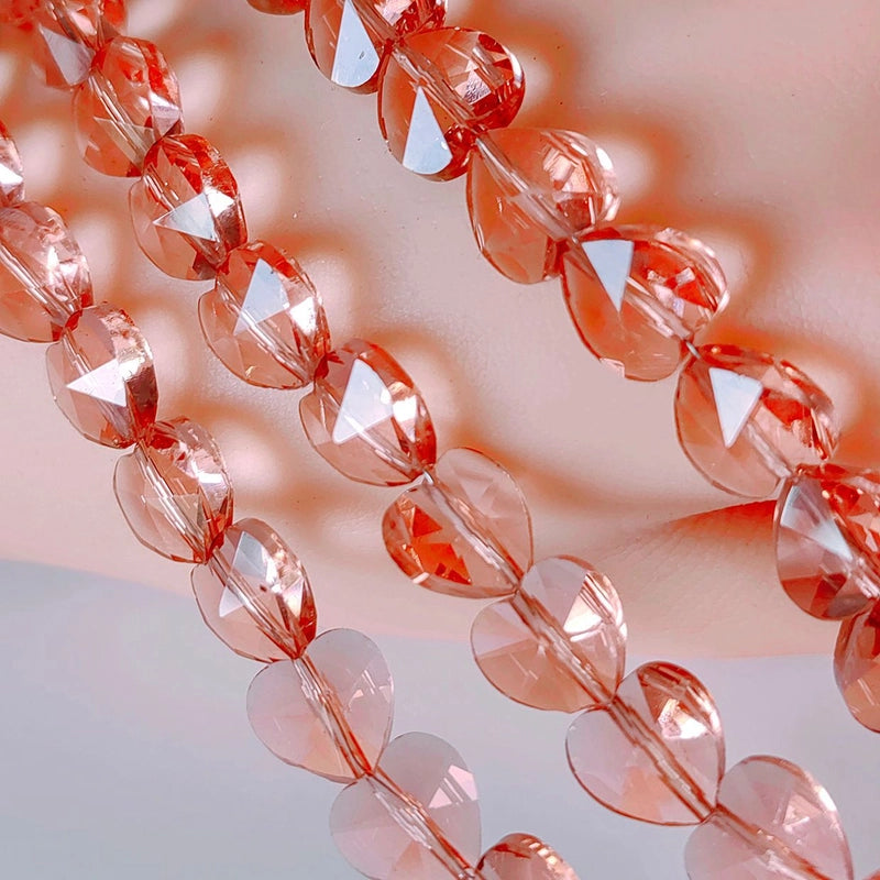 10 PCS/Package 14mm Diameter 10mm Glass Heart Shape Jewelry Accessories