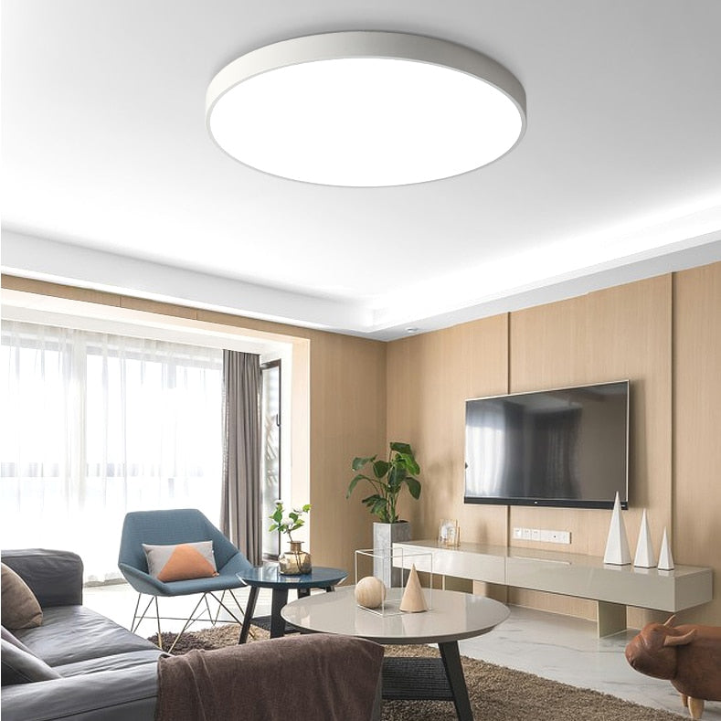 LED Ceiling Light Modern Lamp Living Room Lighting Fixture Bedroom Kitchen Surface Mount Flush Panel Remote Control