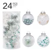 24PCS Mint Green Christmas Tree 6CM Hanging Decor Balls