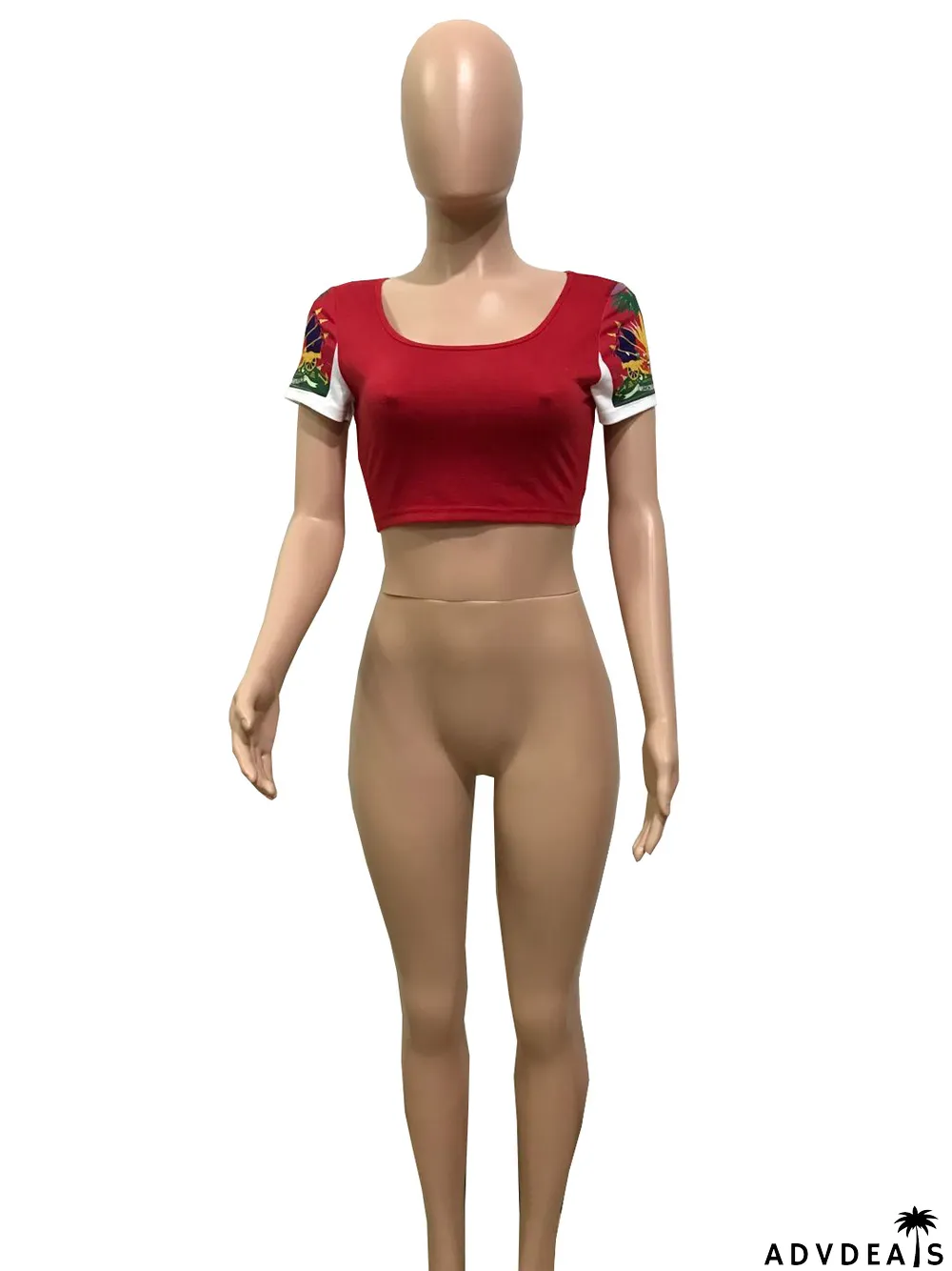 Casual Printed Short Sleeve Slim T Shirts Top