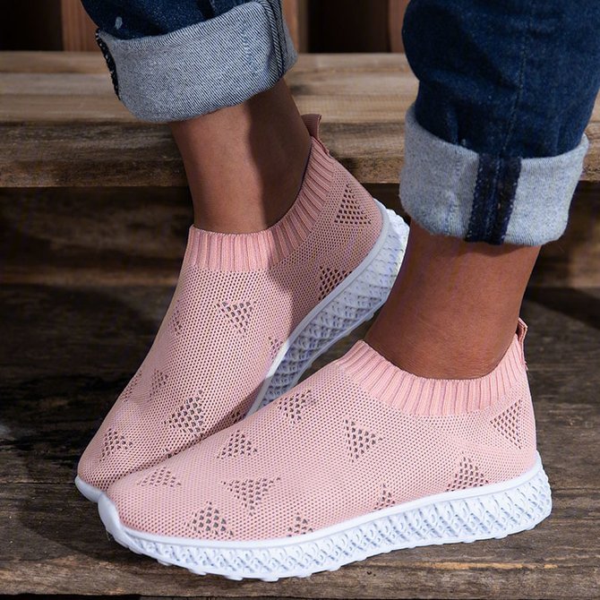 Gray Fabric All Season Seaside Flat Heel Women's Sneakers