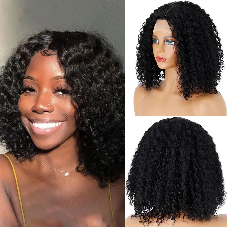 Jewtribute Hair®|Long And Short Wave Wig Black Wig