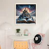 Castles In Books-11CT Stamped Cross Stitch 45*45cm/17.72*17.72in