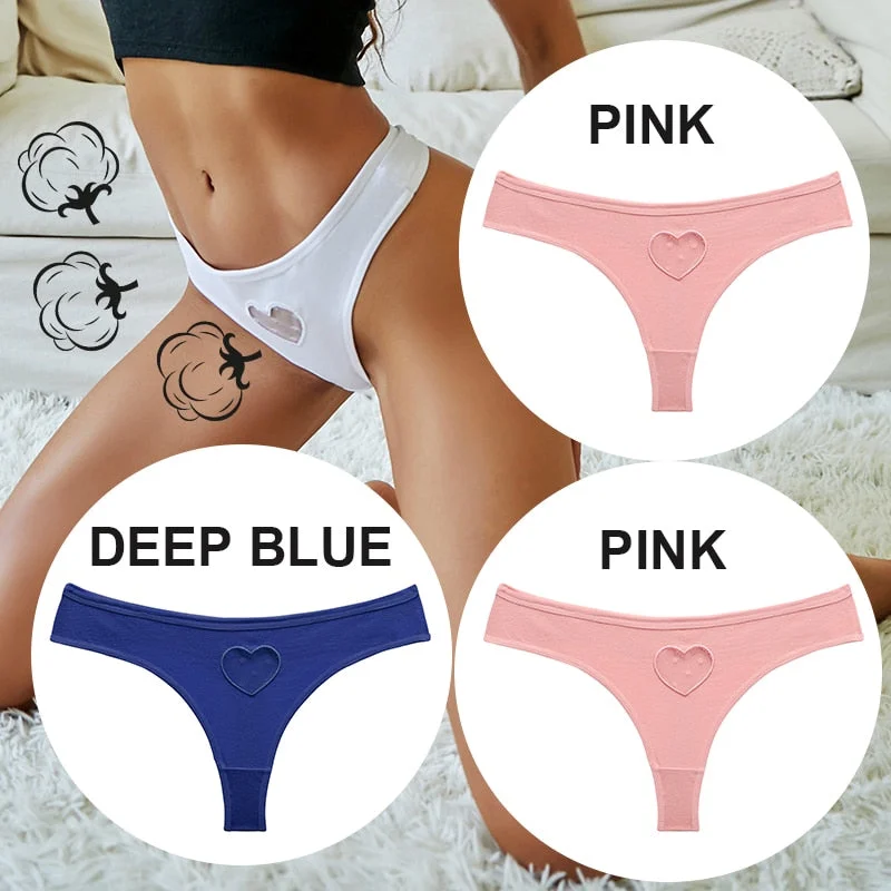 FINETOO 3PCS/Set S-XL Women Panties G-String Underwear Fashion Thong Lingerie Low Rise Panty Sexy Lace T-Back Woman Panties