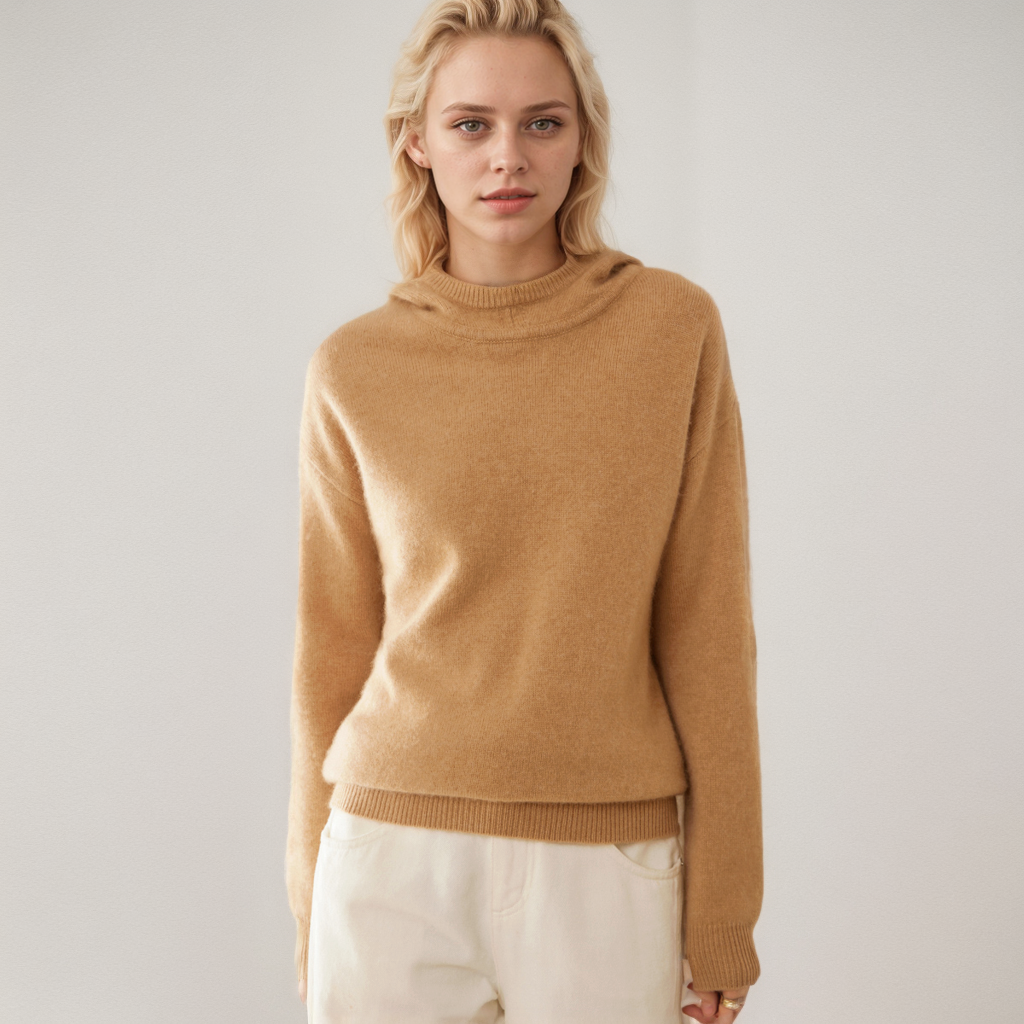 Sweat à capuche en cachemire confortable pour femme- SOIE PLUS