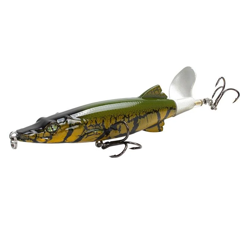 2 PCS 13cm Sub-Propeller Fish Bait Propeller Tractor Pencil Bionic Bait