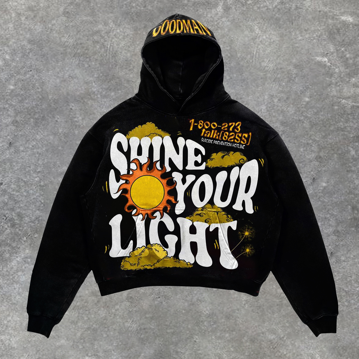 Sopula Shine Your Light Graphic Oversized Hoodie - SOPULA