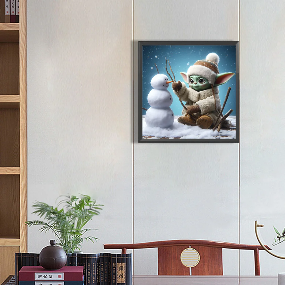 Diamond Painting - Full Round Drill - Snow Yoda(Canvas|50*50cm)