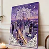 DIY Pearl Painting City for Home Decor with Frame(30x40cm)