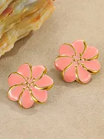 Bohemian Flower Oil Drop Earrings