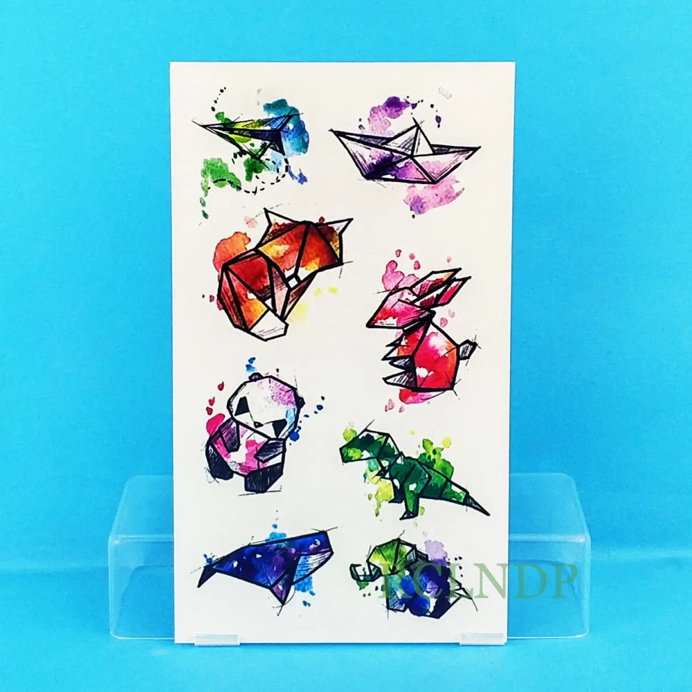 Waterproof Temporary Tattoo sticker Golden Fish tatto Sleeves Water Transfer fake tatoo 10.5*6 cm for kids adults