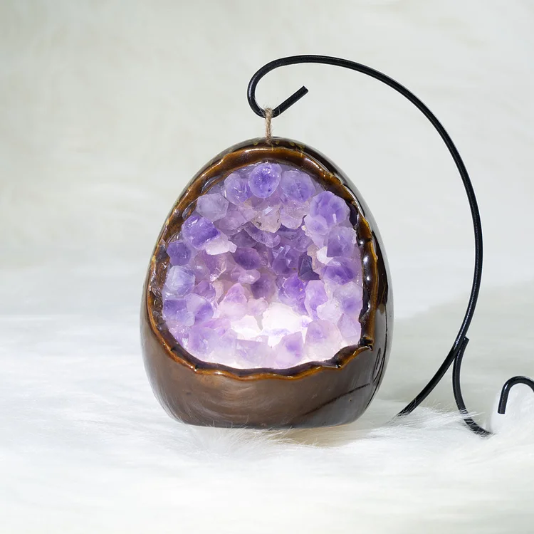 Amethyst Geode Dinosaur Egg Light In Bulk