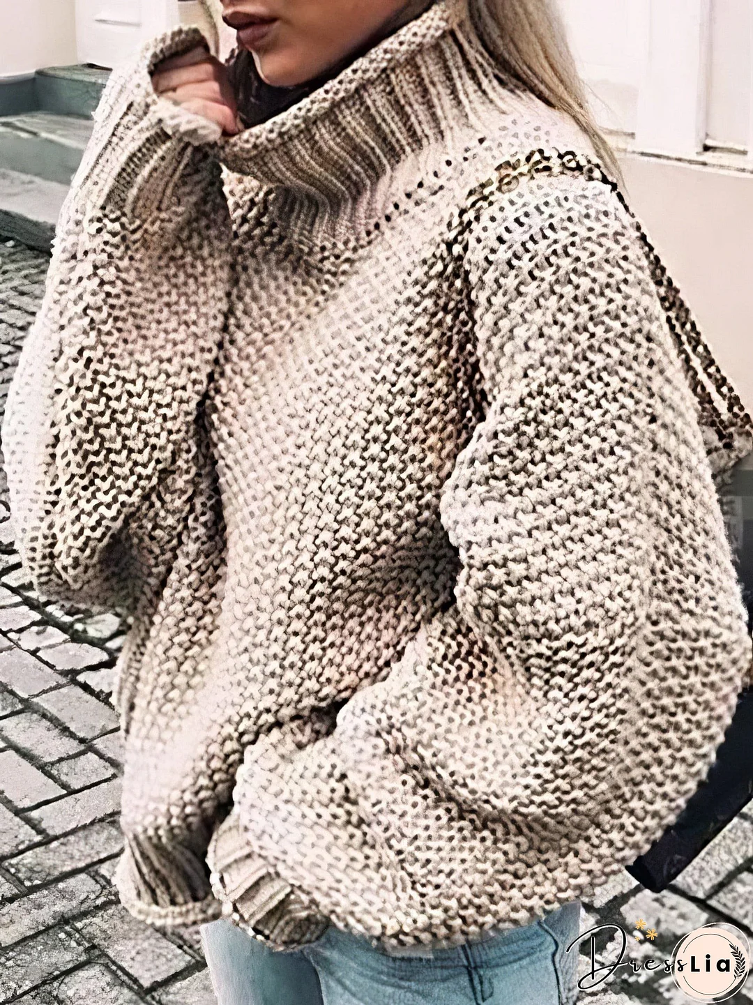 Knitted Turtleneck Pullover Sweater