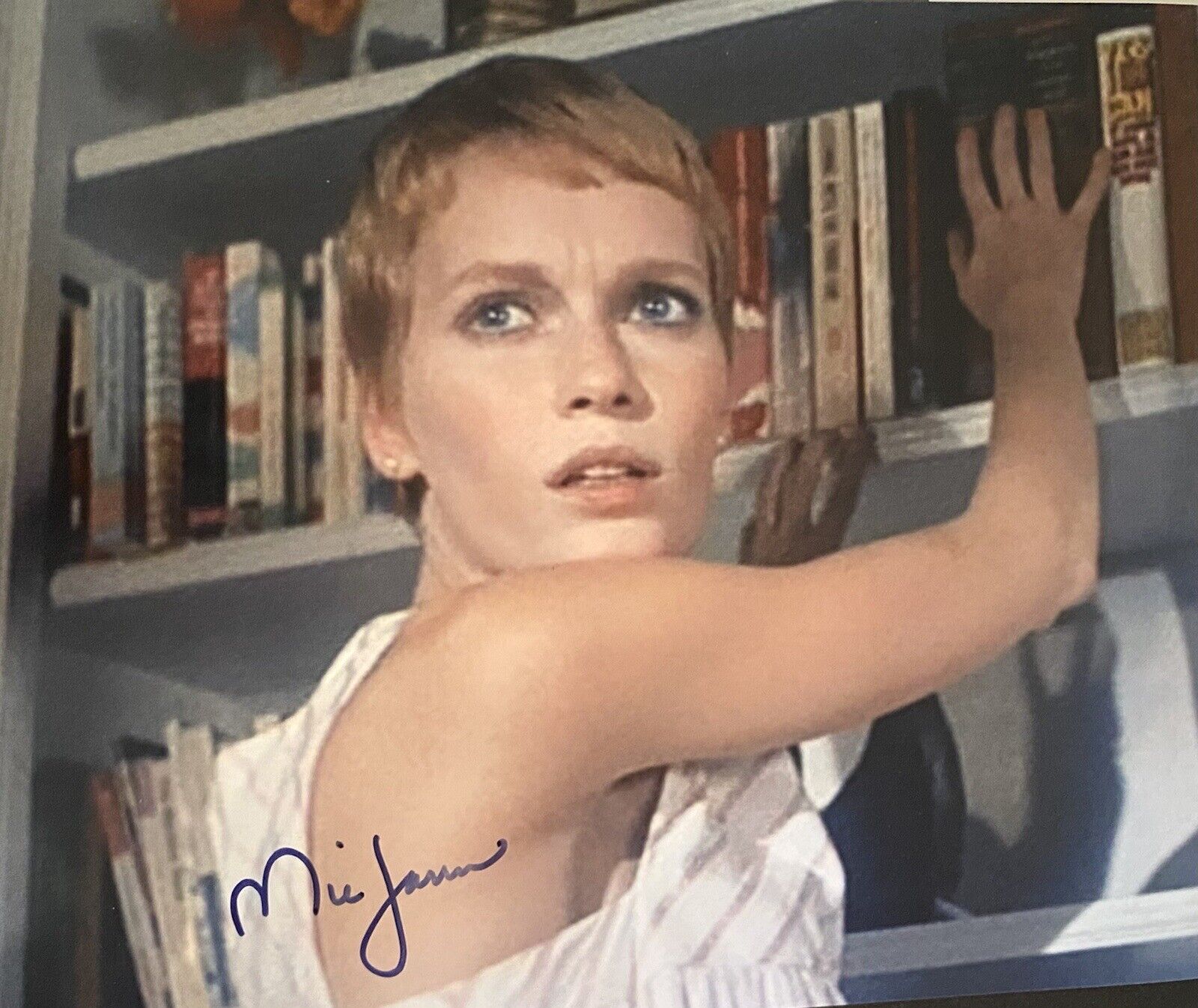 Mia Farrow Signed Autographed 8x10 Photo Poster painting Sexy Rosemarys baby?