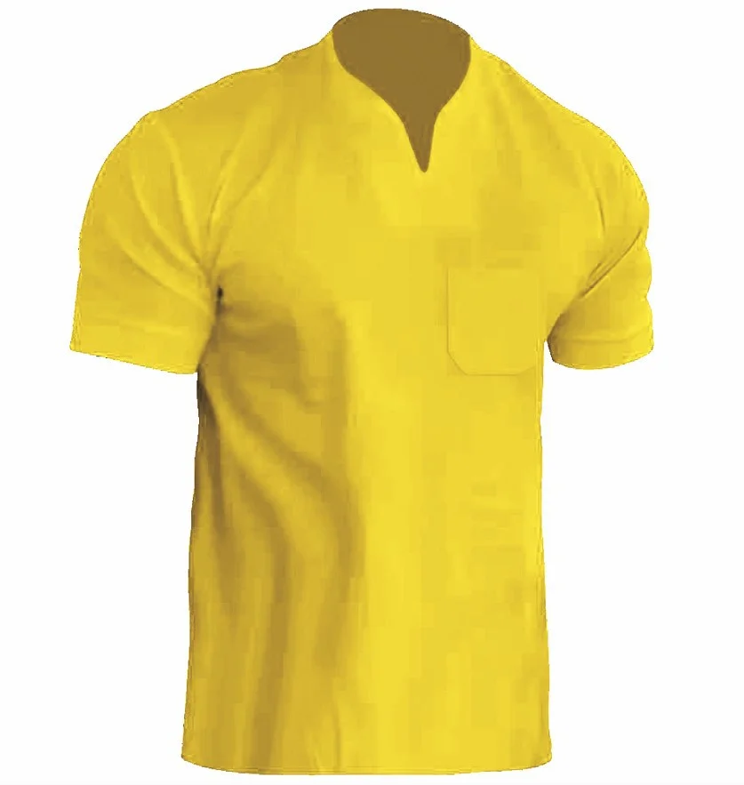 Uveng Uveng Men's Fitness Plus-Size Sports T-Shirt Men's Elastic Cotton Pocket Short-Sleeved Summer V-Neck Polo Shirt