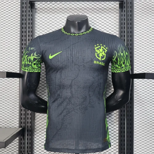 2025 Player Version Brazil Special Edition black Football Shirt 1:1 Thai Quality