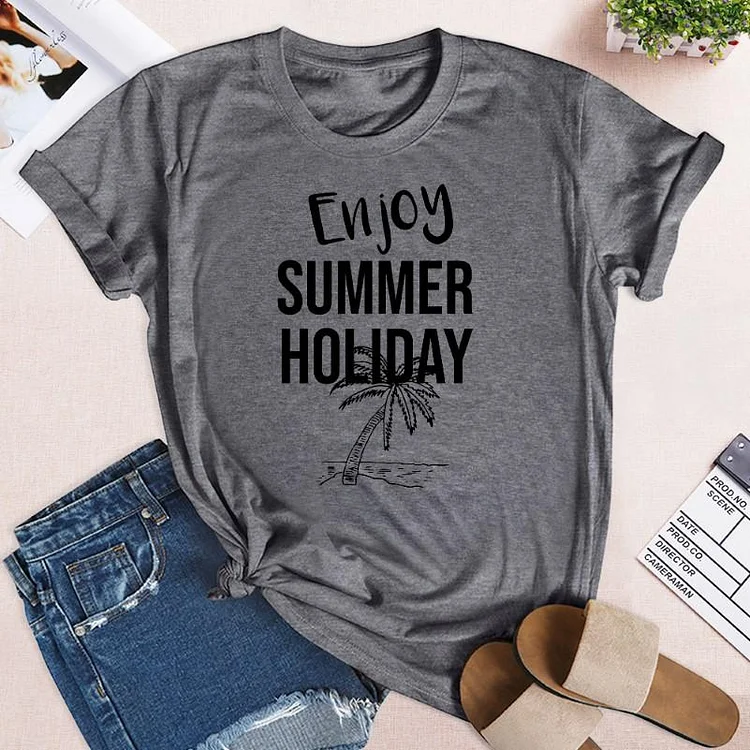 Enjoy summer holiday T-shirt -02858-Annaletters