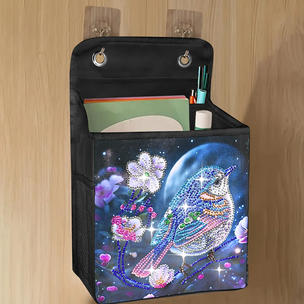 DIY Flower Bird Diamond Painting Storage Bag Diamond Art Sundries Holder Bag