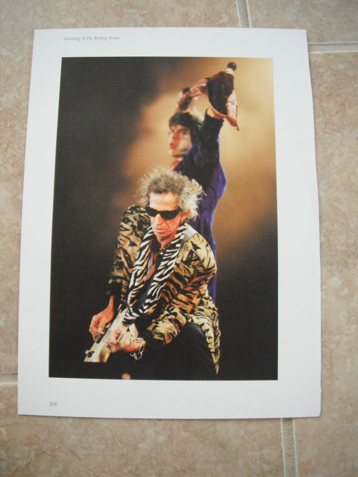 Rolling Stones Keith Richards Vtg Candid Coffee Table Book Photo Poster painting #7