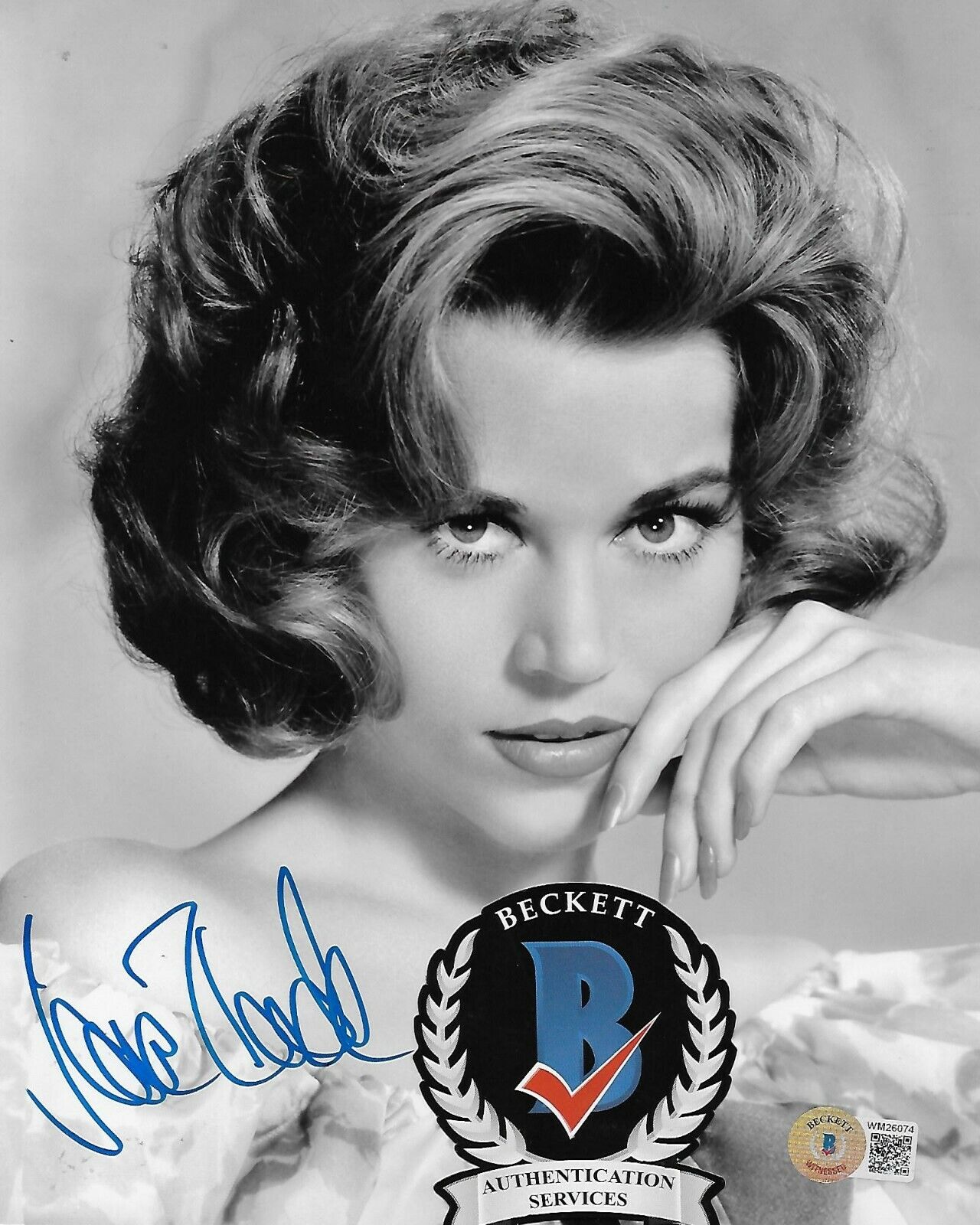 Jane Fonda Original Autographed 8X10 Photo Poster painting w/Beckett COA #8