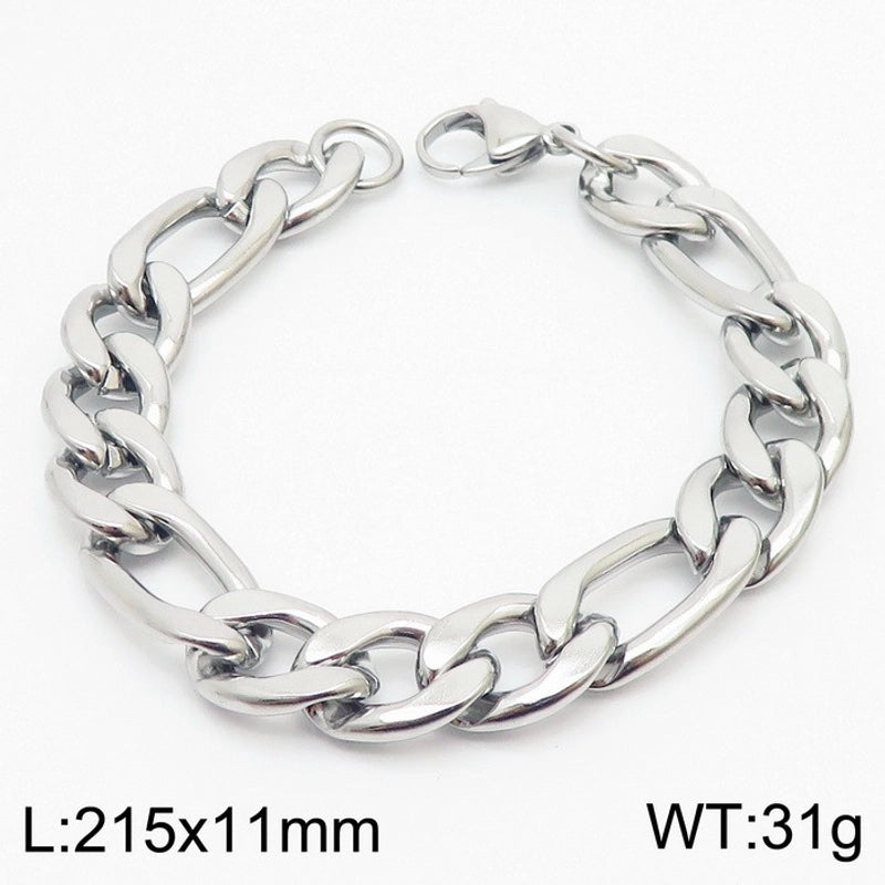 Hip-hop Solid Color Stainless Steel Plating Bracelets 1 Piece