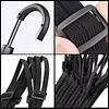 Black Motorcycle Luggage Strap Large Capacity Stretchable Storage Net with Hook for Secures Various Luggage Helmets Small Item
