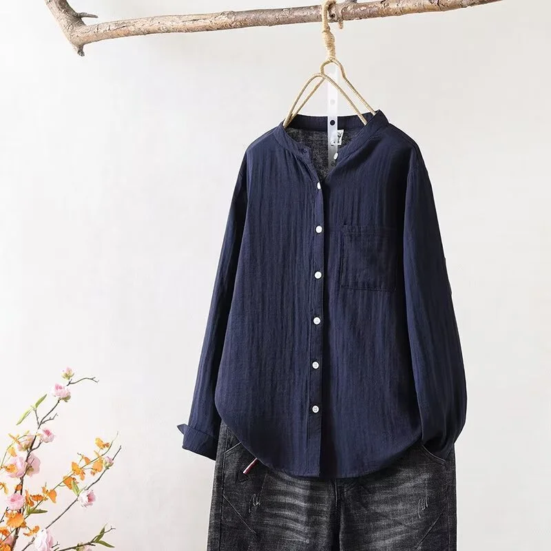 Athvotar Athvotar Women's Long Sleeve Shirt Women's Double Cotton T-Shirt Soft Comfort Women's Long Sleeve Shirts In Fall 2025