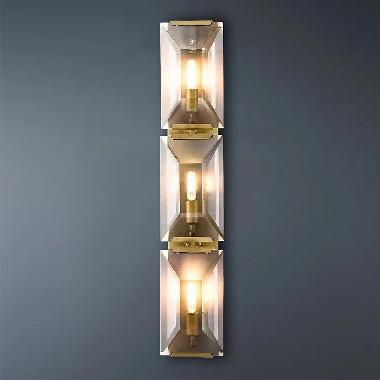Bedroom Wall Sconce, Harlown Crystal Linear Sconce Vjlight