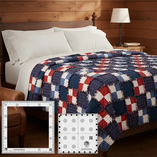 Four-Patch Flannel Rag Quilt Pattern-With Instructions