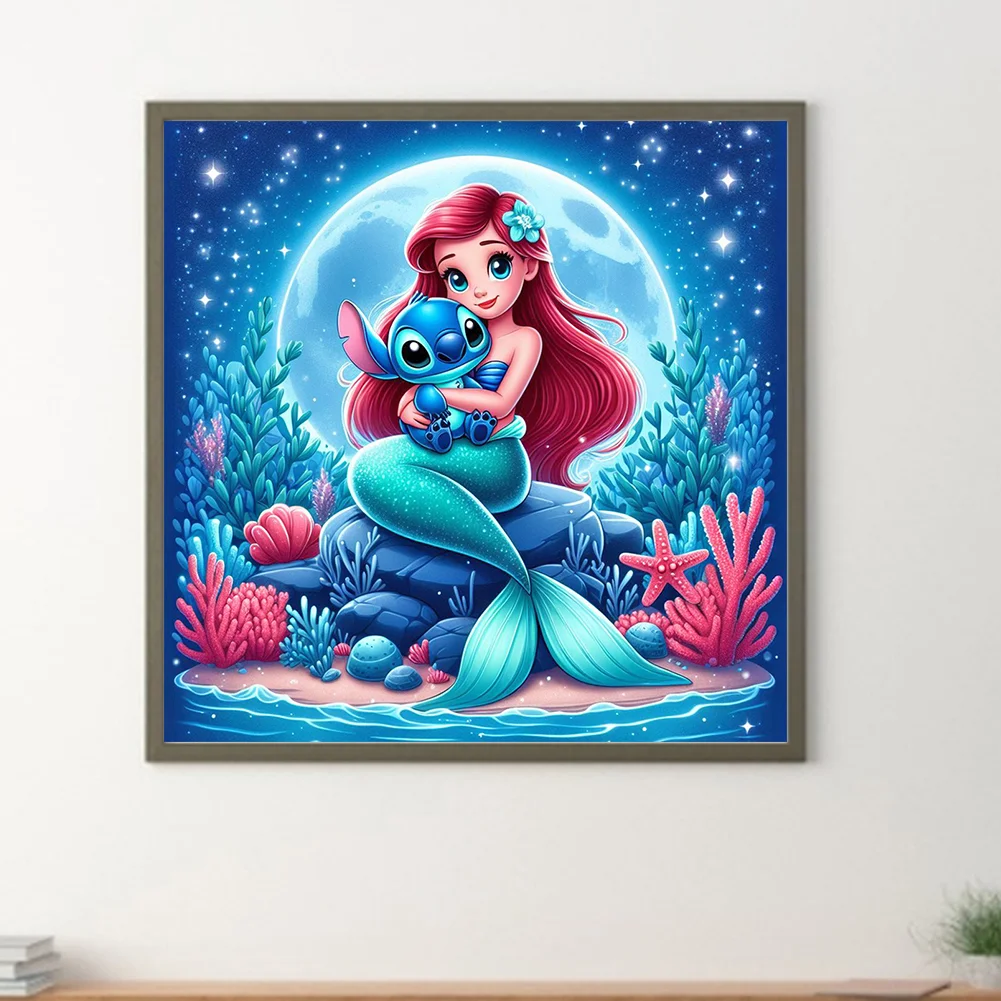 Diamond Painting - Full Round Drill - Princess Ariel Stitch(Canvas|40*40cm)