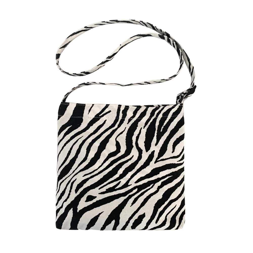 

Portable Zebra Canvas Shoulder Tote Women Large Capacity Tote Crossbody Bag, 501 Original