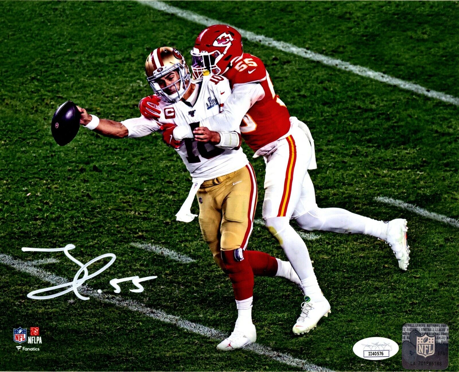 Frank Clark autographed signed 8x10 Photo Poster painting Kansas City Chiefs JSA COA