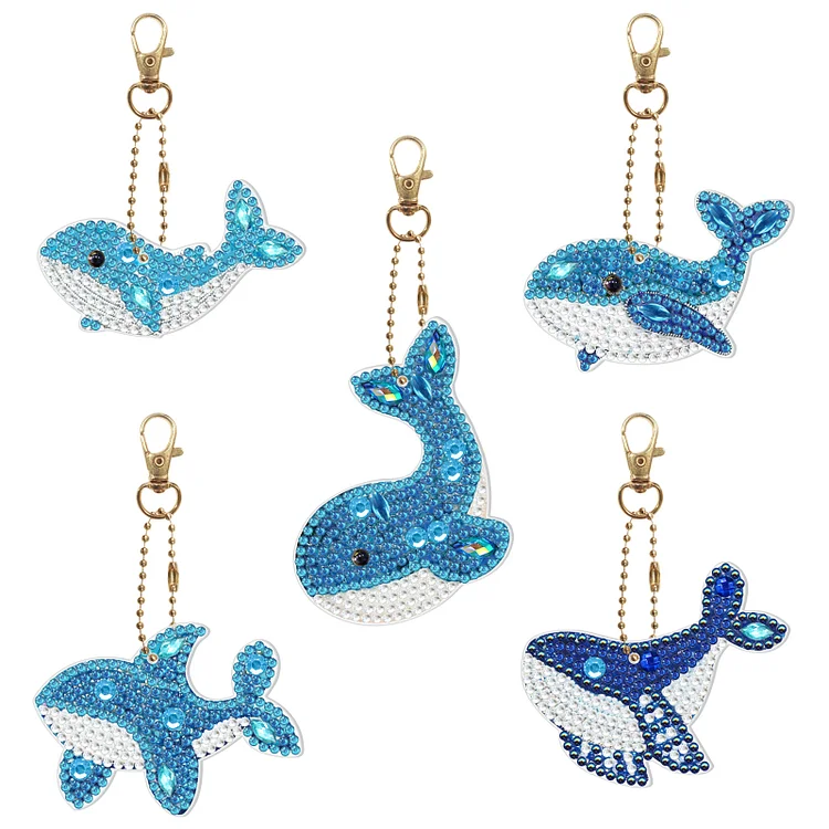 DIY Diamond Painting Keychain - Seabed Animals