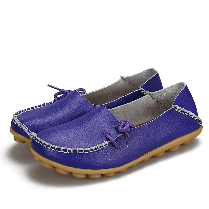 Woman Shoes Casual PU Leather Flat Shoes For Women Round Toe Non Slip Nurse Chef Shoes Women Flats Fashion Chaussure 2021